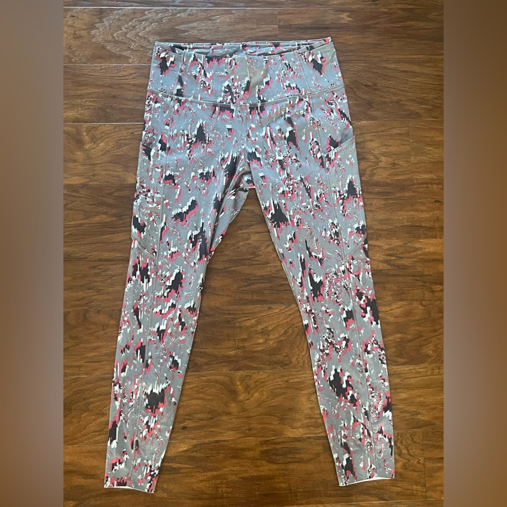 🍋LIKE NEW Lululemon Fast and Free High Rise Tight 25”- Floral Flux Multi - Sz 10